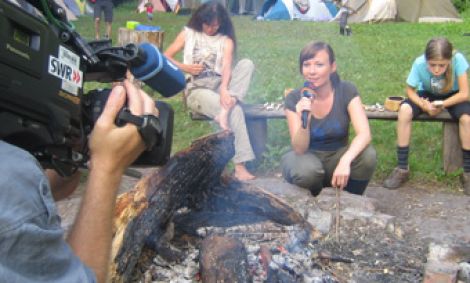 Live-Übertragung des SWR vom 'Familien Wildnis Camp', August 2010